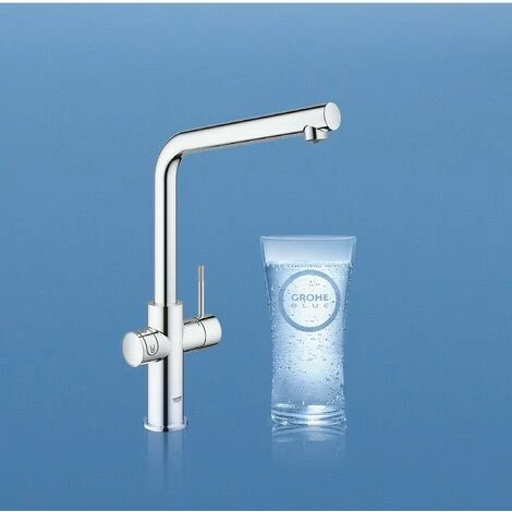 Grohe Blue Home DUO Starter Kit Mit Einhand Spültischbatterie Mit L-Auslauf Supersteel 4 Grohe Blue Home DUO Starter Kit Mit Einhand Spültischbatterie Mit L-Auslauf Supersteel – Bild 2