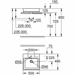 Grohe Cube Keramik Aufsatzwaschtisch 50 Cm, Mit Beschichtung -GROHE Geschäft 56537432 3