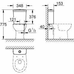 Grohe Bau Keramik Aufputzspülkasten -GROHE Geschäft 56537433 2