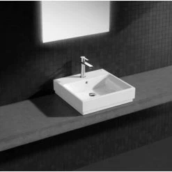 Grohe Cube Keramik Aufsatzwaschtisch 60 Cm, Mit Beschichtung