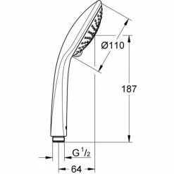 Grohe Euphoria Champagne Handbrause 110 Mm Verchromt -GROHE Geschäft 56538795 3