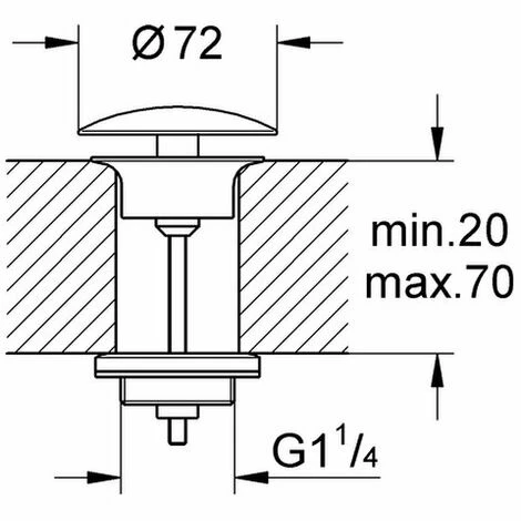 Grohe Ablaufventil 65 X 1 1/4 Für Waschtisch Ohne Überlauf Chrom 65808000 4 Grohe Ablaufventil 65 X 1 1/4 Für Waschtisch Ohne Überlauf Chrom 65808000 – Bild 2