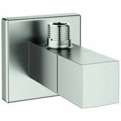GROHE Eckventil Eurocube 22012, Wandanschluss 1/2'', Abgang 3/8'', Markierung Neutral, Supersteel