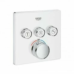 Grohe Grohtherm Smartcontrol Thermostat Mit 3 Absperrventilen Moon White