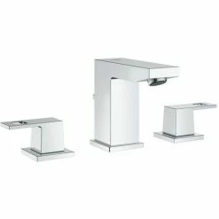 Grohe Eurocube 3-Loch-Waschtischbatterie, Chrom