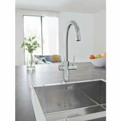Grohe Blue Home DUO Starter Kit Mit Einhand Spültischbatterie Mit C-Auslauf Supersteel -GROHE Geschäft 58121973 4