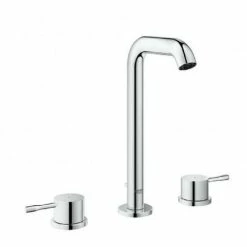 Grohe Essence 3-Loch-Waschtisch-Batterie, Hoher Auslauf