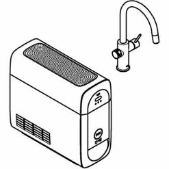 Grohe Blue Home C-Auslauf Starter Kit, Auszb. Mouss. BT/WIFI C-Ausl., Supersteel -GROHE Geschäft 58478448 3