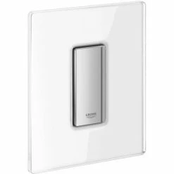 Grohe Skate Cosmopolitan Betätigungsplatte, Mit Glasoberfläche Moon White