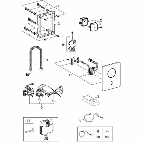 Grohe Tectron Skate Infrarot-Elektronik für WC-Spülkasten, zusätzl. manuelle Betätigung, edelstahl Grohe Tectron Skate Infrarot-Elektronik Für WC-Spülkasten, Zusätzl. Manuelle Betätigung, Edelstahl -GROHE Geschäft 58478493 3