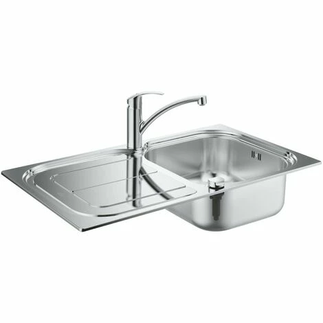 Grohe Eurosmart Set Aus Spüle Und Küchenarmatur, Chrom 3 Grohe Eurosmart Set Aus Spüle Und Küchenarmatur, Chrom