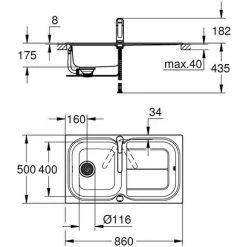Grohe Eurosmart Set Aus Spüle Und Küchenarmatur, Chrom 7 Grohe Eurosmart Set Aus Spüle Und Küchenarmatur, Chrom -GROHE Geschäft 58489065 3