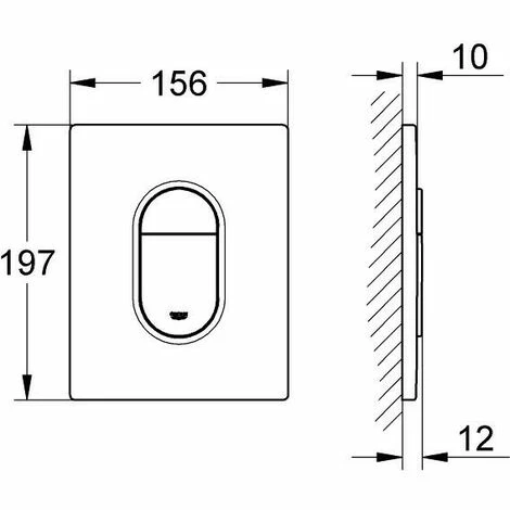 Grohe Arena Cosmopolitan Abdeckplatte, Mattchrom 6 Grohe Arena Cosmopolitan Abdeckplatte, Mattchrom – Bild 4