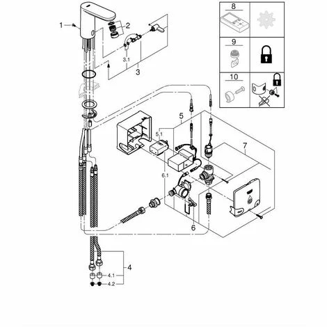 Grohe Eurosmart CE Powerbox, IR-Elektronik Für WT Mit Mischung, Chrom 5 Grohe Eurosmart CE Powerbox, IR-Elektronik Für WT Mit Mischung, Chrom – Bild 3