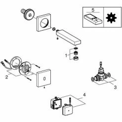 Grohe Eurocube E Infrarot-Elektronik Für Waschtisch-Wandarmatur Ohne Mischung, Chrom -GROHE Geschäft 58580426 3