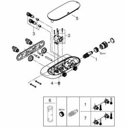 Grohe Grohtherm SmartControl Thermostatbatterie Mit 2 Absperrventilen Auf-/Unterputz Kombination -GROHE Geschäft 58580429 3
