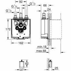 Grohe Eurosmart CE Unterputzkörper, 6V Für IR-FMS -GROHE Geschäft 58580435 4
