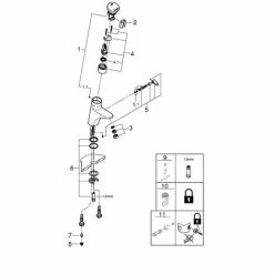 Grohe Eurodisc SE Selbstschluss-Waschtischbatterie Mit Mischung Und Variabel Einstellbarem Temperatu -GROHE Geschäft 58580450 3