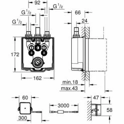 Grohe Eurosmart CE Unterputzkörper, Thermostatische Mischung -GROHE Geschäft 58580467 4