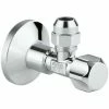 Grohe Eckventil, 3/8", Quetschv. Schubschaft Lang Rosette, Chrom -GROHE Geschäft 58605609 1