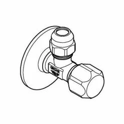 Grohe Eckventil, 3/8", Quetschv. Schubschaft Lang Rosette, Chrom -GROHE Geschäft 58605609 3