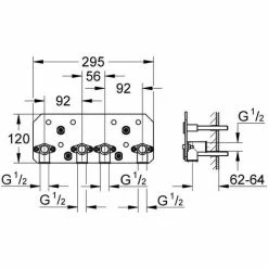 Grohe Rainshower F-Series 15" Rohbau-Set -GROHE Geschäft 58605613 4