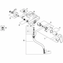 Grohe Eurodisc Cosmopolitan Einhand-Spültischbatterie, Wandmontage Rohrauslauf, Chrom 4 Grohe Eurodisc Cosmopolitan Einhand-Spültischbatterie, Wandmontage Rohrauslauf, Chrom -GROHE Geschäft 58605653 3