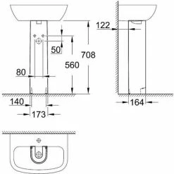Grohe Bau Keramik Standsäule, Alpinweiß -GROHE Geschäft 58605695 4