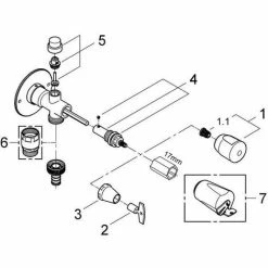 Grohe Eurotec-Komplett Außenwandventil , DN15 Mit Steckschlüssel Mattchrom -GROHE Geschäft 58605769 3