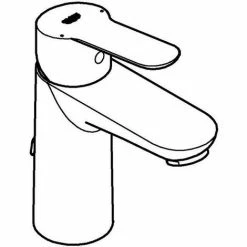 Grohe BauEdge Einhand Waschtischbatterie, S-Size, Versenkbare Kette, Chrom -GROHE Geschäft 58605780 4