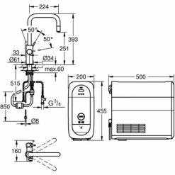 Grohe Blue Home U-Auslauf Starter Kit, Auszb. Mousseur BT/WIFI U-Auslauf, Chrom -GROHE Geschäft 58605835 4