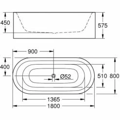 Grohe Essence Badewanne, AntiSlip Ohne Überlauf Alpinweiß 7 Grohe Essence Badewanne, AntiSlip Ohne Überlauf Alpinweiß -GROHE Geschäft 58605848 3