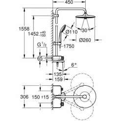 Grohe Euphoria SmartControl System 260 Mono Duschsystem Mit Thermostat-Wannenbatterie Für Die Wandmo -GROHE Geschäft 58605907 4