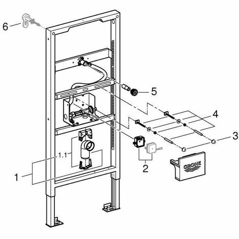 Grohe Rapid SL Element für Urinal mit Temperatursensor, mit Rohbau-Set für Temperatursensor Grohe Rapid SL Element Für Urinal Mit Temperatursensor, Mit Rohbau-Set Für Temperatursensor -GROHE Geschäft 58605937 3