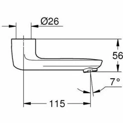 Grohe Gussauslauf, Chrom -GROHE Geschäft 58605949 4