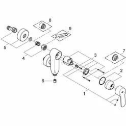 Grohe Eurostyle Cosmopolitan Vertica-Einhand-Brausebatterie -GROHE Geschäft 58605970 3