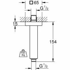Grohe Rainshower Deckenauslass Länge 154 Mm 5 Grohe Rainshower Deckenauslass Länge 154 Mm -GROHE Geschäft 58605982 4