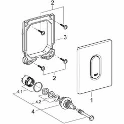 Grohe Arena Cosmopolitan Betätigungsplatte, Mattchrom 3 Grohe Arena Cosmopolitan Betätigungsplatte, Mattchrom -GROHE Geschäft 58605998 2