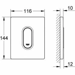 Grohe Arena Cosmopolitan Betätigungsplatte, Mattchrom 5 Grohe Arena Cosmopolitan Betätigungsplatte, Mattchrom -GROHE Geschäft 58605998 4
