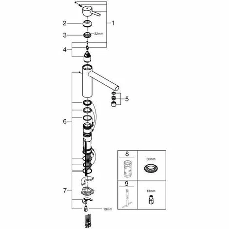 Grohe Concetto Einhand-Spültischbatterie, mittelhoher Auslauf, chrom Grohe Concetto Einhand-Spültischbatterie, Mittelhoher Auslauf, Chrom -GROHE Geschäft 58606024 3