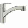 Grohe GROHE EH-SPT-Batterie Eurosmart 30305_1 Fl. Ausl. Azb. Dual-Spülbr. Supersteel 30305DC1