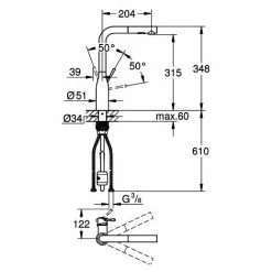 GROHE Einhand-Spültischbatterie 30270BE0 Herausz. Dual-Spülbrause Nickel Poliert Nickel Poliert Herausz. Dual-Spülbrause -GROHE Geschäft 62576815 4