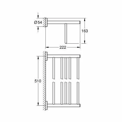 Grohe Bau Cosmopolitan Multi-Badetuchhalter (40462001) 4 Grohe Bau Cosmopolitan Multi-Badetuchhalter (40462001) – Bild 2