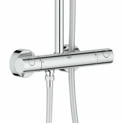 GROHE Euphoria System | Brause- & Duschsystem | Horizontal Schwenkbarer Brausearm | ‎Mit Thermostat-Duscharmatur | Chrom | 27615001 -GROHE Geschäft 66333092 3