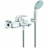 GROHE Einhand-Wannenbatterie Eurostyle 33592 Wandmontage Mit Brauseset Chrom