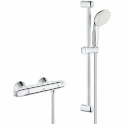Grohe Grohtherm 1000 Set Brausethermostat + Brauseset Komplett 2 Strahlarten Tempesta 100 (34143003-Tempesta)