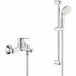 Grohe Pack 1/2'' Einhand-Wannen-/Brausemischer + Tempesta 100 Komplettes 2-Strahl-Duschset (BD1-TEMPESTA Mischer)