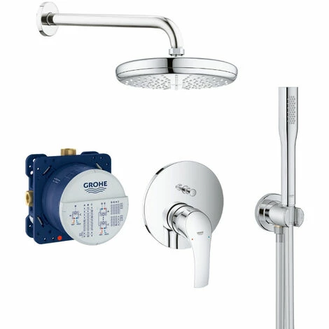 Grohe Eurosmart All-in-1 Brauseset mit 21 cm Kopfbrause + 1-Strahl-Handbrause, Chrom (25219001-PERFECTSTICK) Grohe Eurosmart All-in-1 Brauseset Mit 21 Cm Kopfbrause + 1-Strahl-Handbrause, Chrom (25219001-PERFECTSTICK) -GROHE Geschäft 68147062 1