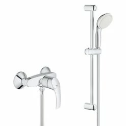 Grohe Pack Eurosmart DN 15 Brausebatterie + Tempesta 100 Komplettes 2-Strahl-Brauseset (33555002-TEMPESTA)