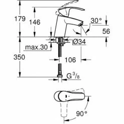 Grohe Eurosmart - 2er Set Einhand-Waschbeckenmischer 1/2 Größe S (32154002-DUO) -GROHE Geschäft 68147234 3